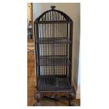 Wrought Iron Claw Foot Cage w/Shelves 58"