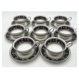 16 Pc. Wedgwood Floentine Tea Cups & Saucers
