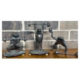 3 Maitland Smith Bronze Gym Frogs