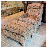 Upholstered Chair & Ottoman Set