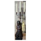 Very Nice Bronze Sculpture 5 Candlestick Holder