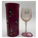 Lolita ï¿½Parisianï¿½ Hand Painted Wine Glass