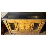 Amazing Italian Venetian Marble Top Wine Cabinet