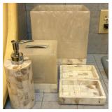Mother Of Pearl Tiled & Resin Bathroom Set