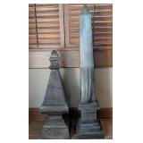 2 Decorative Metal Finials