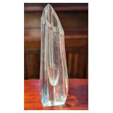 Marked Baccarat Heavy Glass Vase