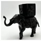 Vintage Metal Asian Elephant w/ Howdah Planter