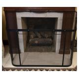 Black Metal Fireplace Screen