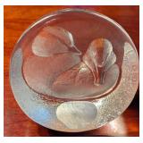 Mats Jonasson Vintage Signed Crystal Paperweight