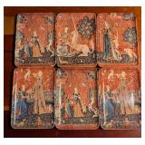 Set of 6 Vintage Italian Melamine Trays