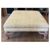 Large Henredon Ottoman w/ Lion Feet