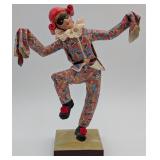 "Arlecchino" Hand Made Paper Mï¿½chï¿½ Statue 10 1/4"