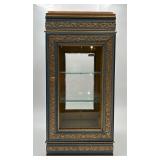 Italian Marble Top Glass Curio Cabinet