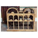 Vintage Birdcage Glass Top Table