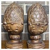 2 Nice ï¿½Ideal Originalsï¿½ Artichoke Style Book Ends