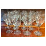Set of 13 Various Size Wine Glasses