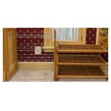 2 Very Nice Wooden And Wire Shoe Racks