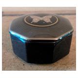 Papillon Otagiri Black Gold Butterfly Trinket Box