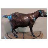 Vintage Heavy Cast Bronze Sheep 24" x 13"
