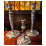 3 Vintage Candlesticks