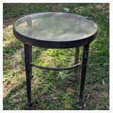 Glass Top Patio Table 17" across