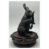 Bronze Rabbit Sculpture 12 1/4"