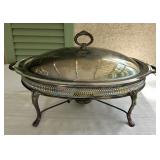 Silver-Plated Oval Casserole Serving Dish