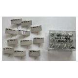 11 Glass Name Plates/Miniature Shakers