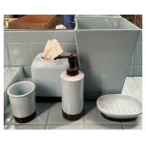 Light Blue Ceramic Bathroom Set