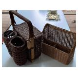 Wicker Wine Basket, Wicker Mail Basket