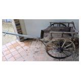 Antique Charette French Cart 65"