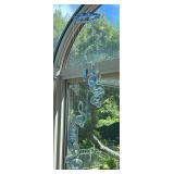 Vintage Glass Musical Notes Wind Chimes 22 1/2"