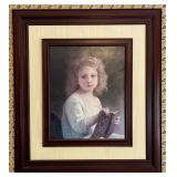 "The Story Book" by Bouguereau Framed Print