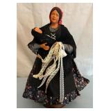 Signed Santon De Provence Terracotta Folk Woman
