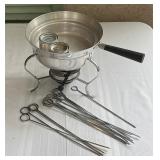 Vintage Chafing Pot & Skewers