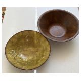 Weavenwood Salad Bowl & Capiz Bowl