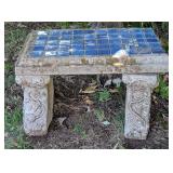 Tile Top Concrete Garden Bench 26"x16"