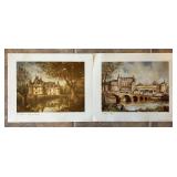 2 Art Prints of French Chateaus