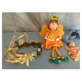 Whimsical Angel Shelf Sitter, Cherub & Halo