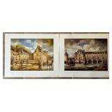 2 Art Prints of French Chateaus