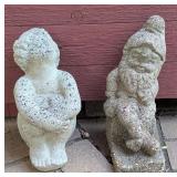 2 Small Garden Statues 8"