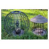 2 Caged Bird Feeders
