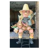 Unique "Terracotta Pot Farmer" 20 1/4"