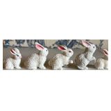 5 Very Cute Resin Bunny Rabbit Figurines