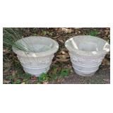 2 Concrete Planters 18"