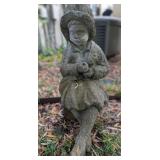 Sitting Girl Garden Statue 28"
