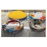 Fancy Floral Plates, Bowls, Serving