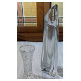 Tiffany Crystal Vase & Small Crystal Vase