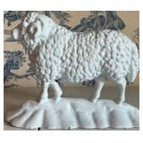 Vintage Cast Iron Ram Doorstop 9.75"x2"x7.25"