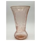 Vintage Paden City 12" Pink Depression Glass Vase
